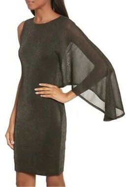 Ted Baker Monyca Draped One Shoulder Dress 8